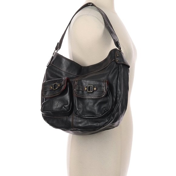 *Emilie M. Buttery Soft Black HOBO Satchel Shoulder Bag - Picture 2 of 7
